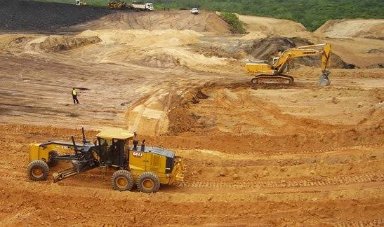 Kaolin excavation operations